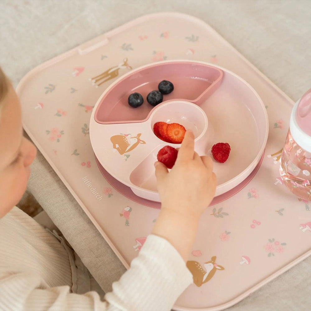 Little Dutch Divider Plate Mepal Mio - Pink-Plates-Pink- | Natural Baby Shower