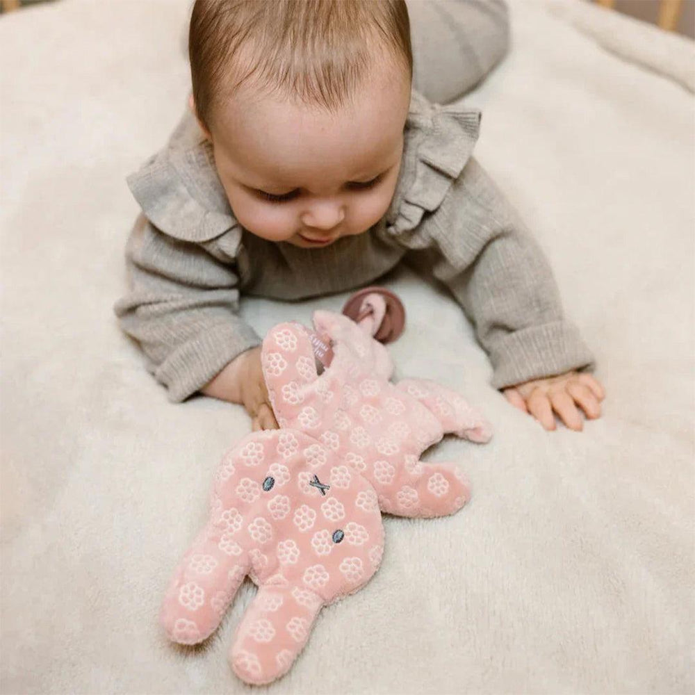 Little Dutch Miffy Crinkle Dummycloth - Pink Flowers-Pacifier Cloths-Pink Flowers- | Natural Baby Shower