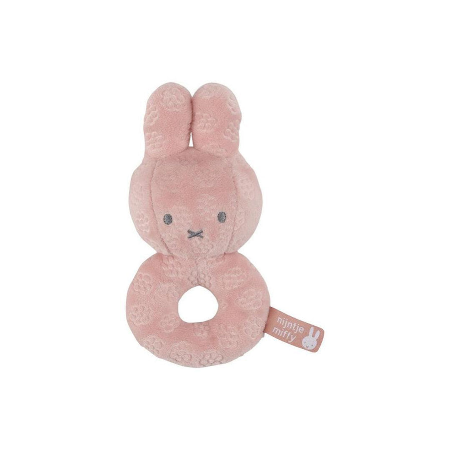 Little Dutch Miffy Rattle - Pink Flowers-Rattles-Pink Flowers- | Natural Baby Shower