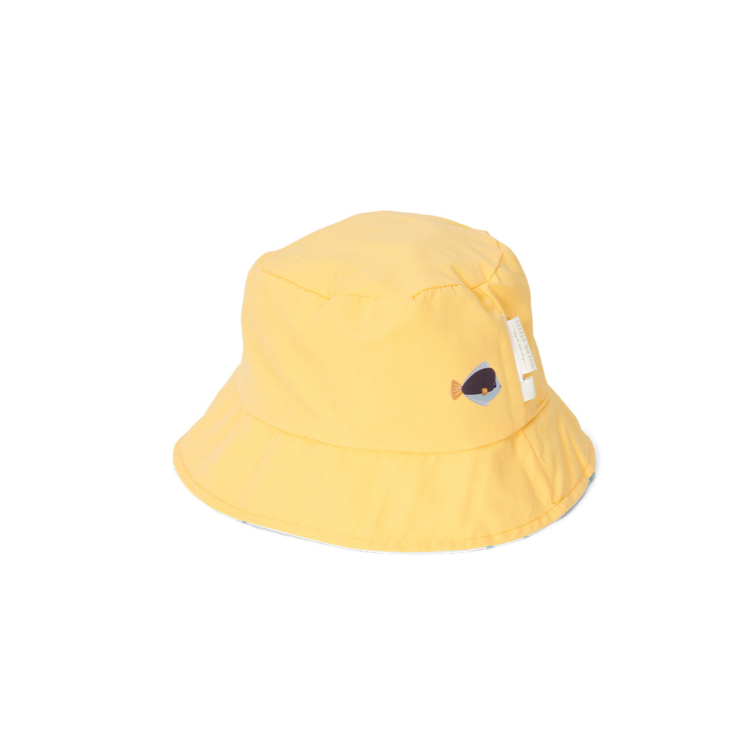 Little Dutch Reversible Sun Hat - Honey Yellow / Ocean Treasures