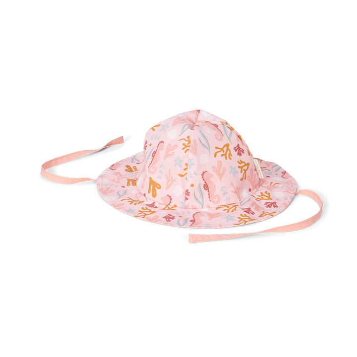 Little Dutch Reversible Sun Hat - Starfish Pink / Ocean Dreams