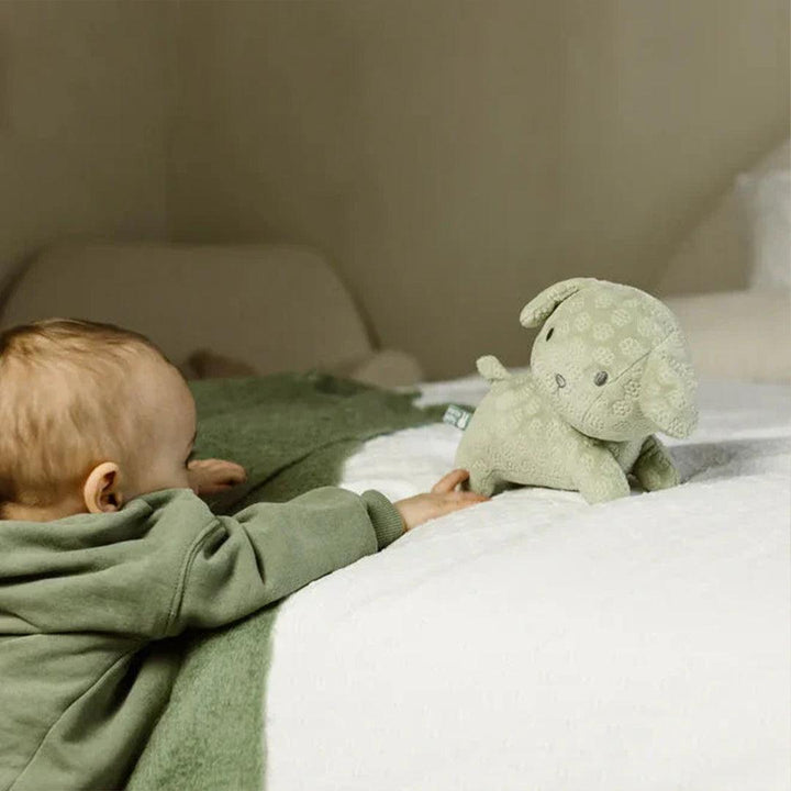 Little Dutch Snuffie Cuddle 25 cm - Green Flowers-Soft Toys-Green Flowers- | Natural Baby Shower