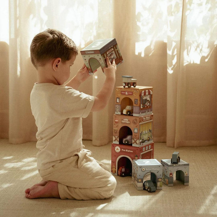 Little Dutch Stacking Blocks with Cars-Role Play- | Natural Baby Shower