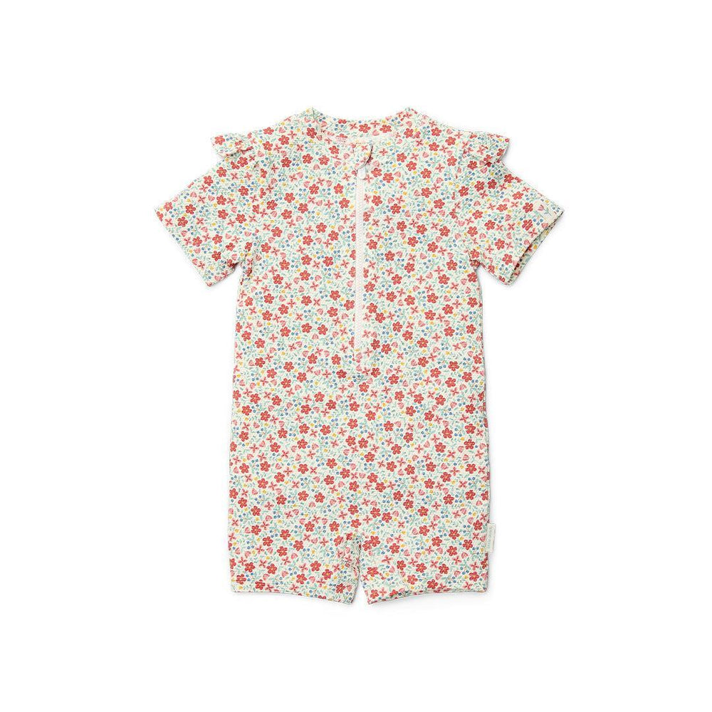 Little Dutch Swimsuit Short Sleeves - Sunny Flowers Multicolour-Swimsuits-Sunny Flowers Multicolour-62/68 | Natural Baby Shower