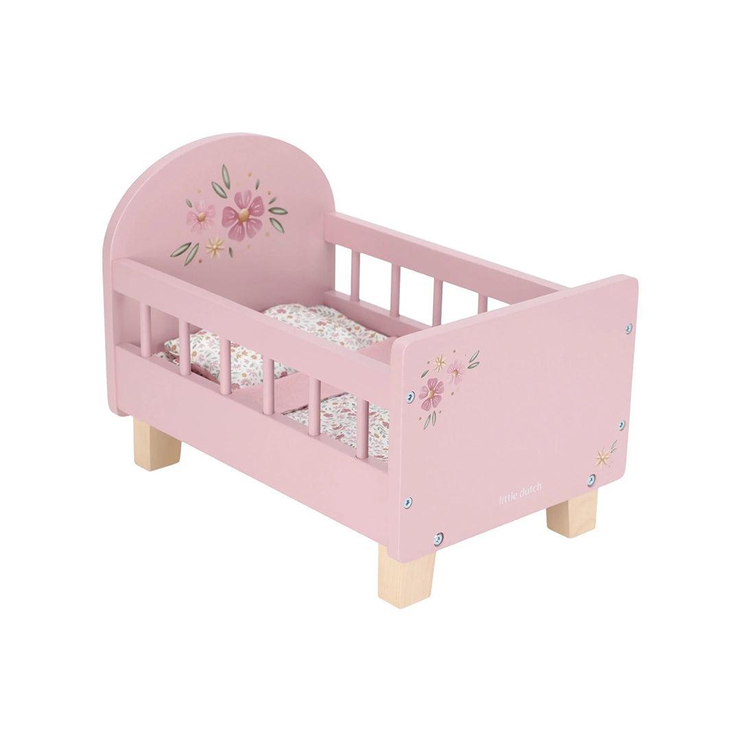 Little Dutch Wooden Doll Bed - Pink-Role Play-Pink- | Natural Baby Shower