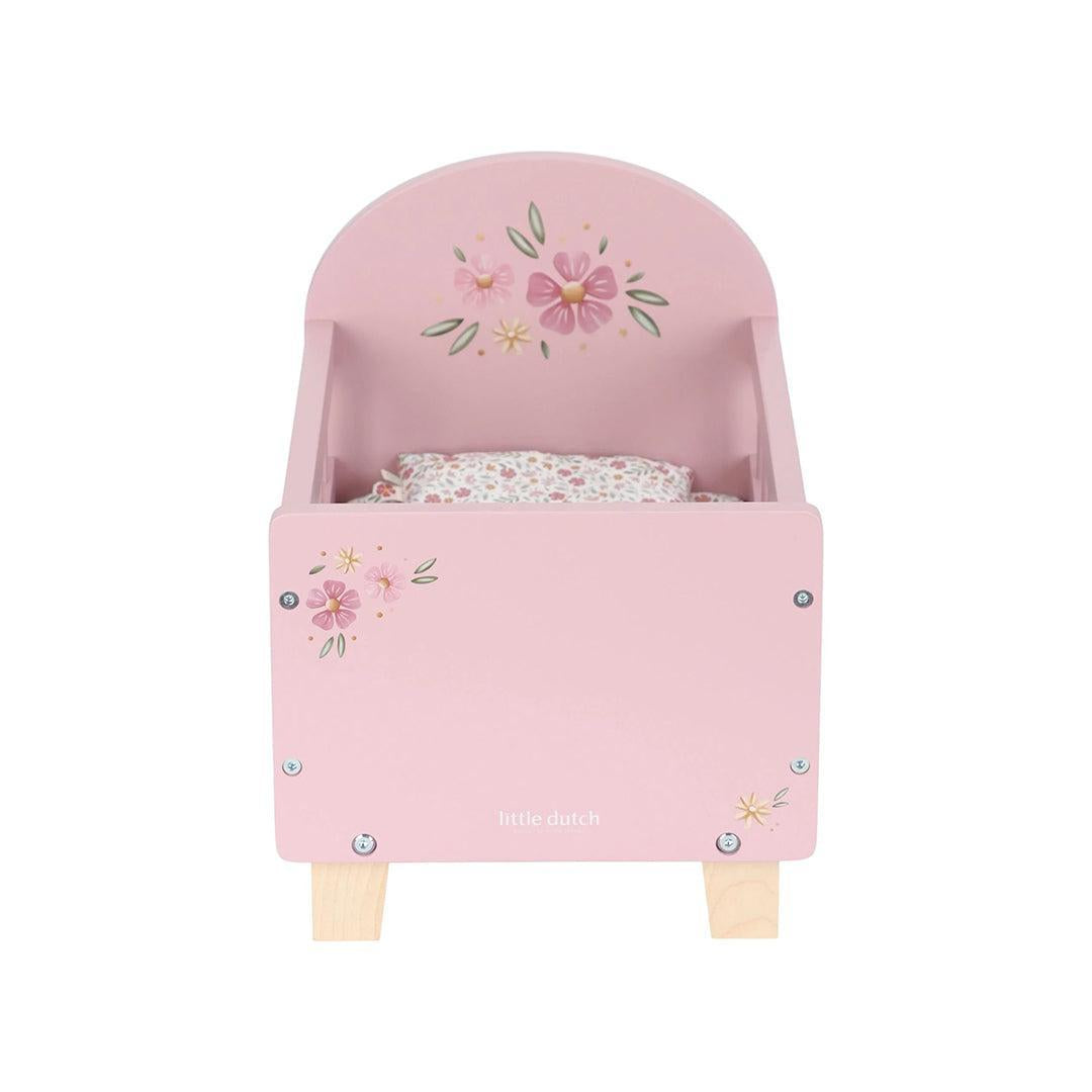 Little Dutch Wooden Doll Bed - Pink-Role Play-Pink- | Natural Baby Shower