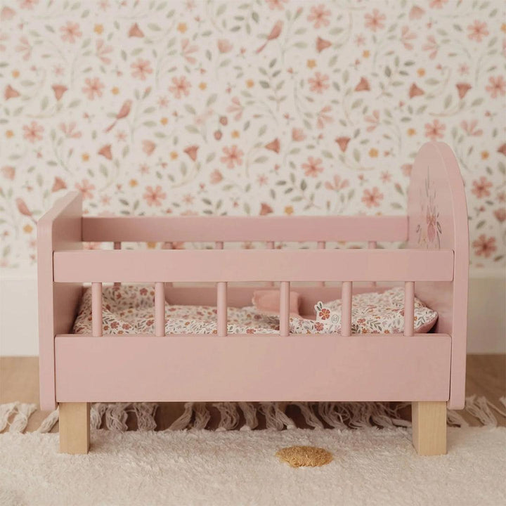 Little Dutch Wooden Doll Bed - Pink-Role Play-Pink- | Natural Baby Shower