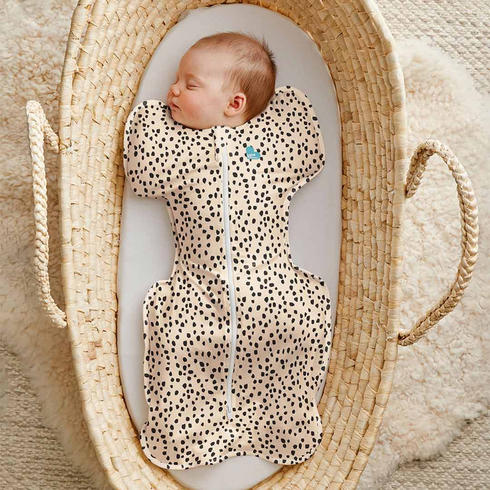 Love To Dream Swaddle Up Designer Original - 1.0 TOG - Animal Print Beige-Sleepsack Swaddles-Animal Print Beige-Medium | Natural Baby Shower