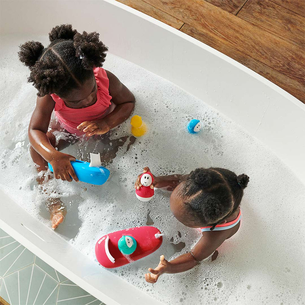 MatchStick Monkey Bathtime Boat Set - Blue-Bath Toys- | Natural Baby Shower