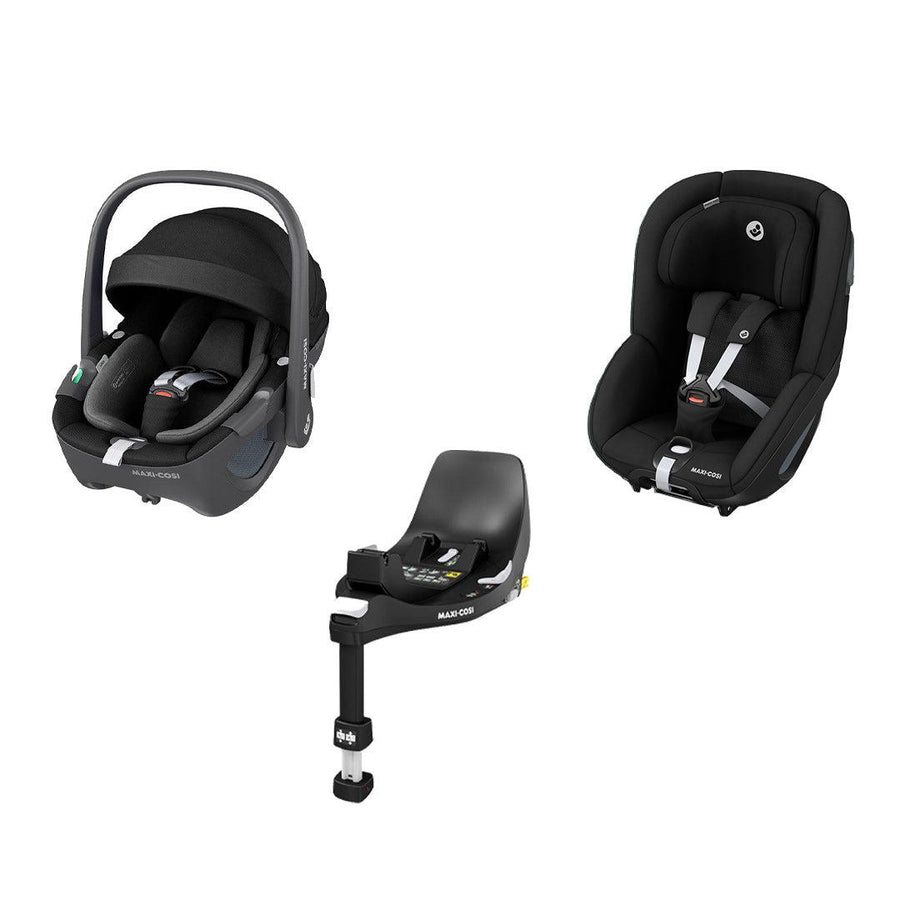 Maxi-Cosi 360 Family Kit Car Seat Bundle - Essential Black-Car Seat Bundles- | Natural Baby Shower