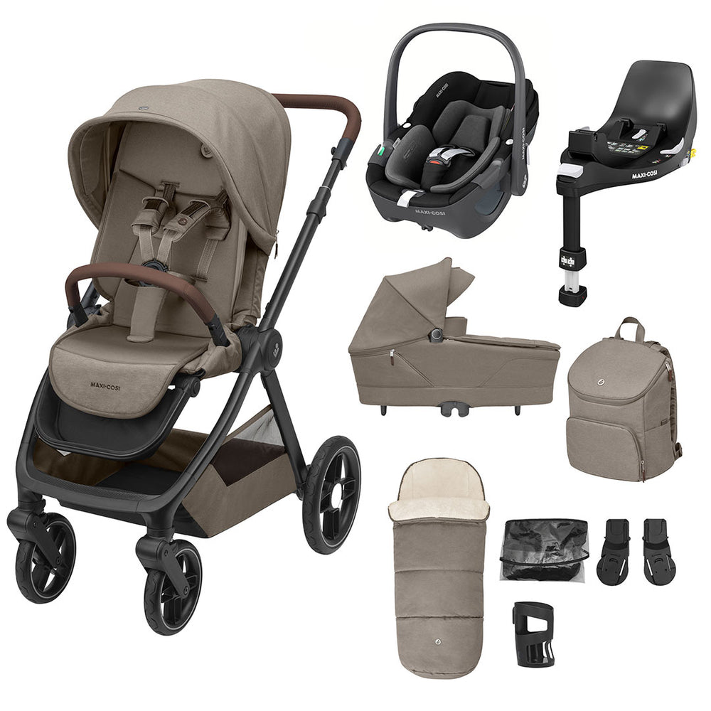 Maxi-Cosi Oxford+ Complete Travel System-Travel Systems-Twillic Truffle- | Natural Baby Shower