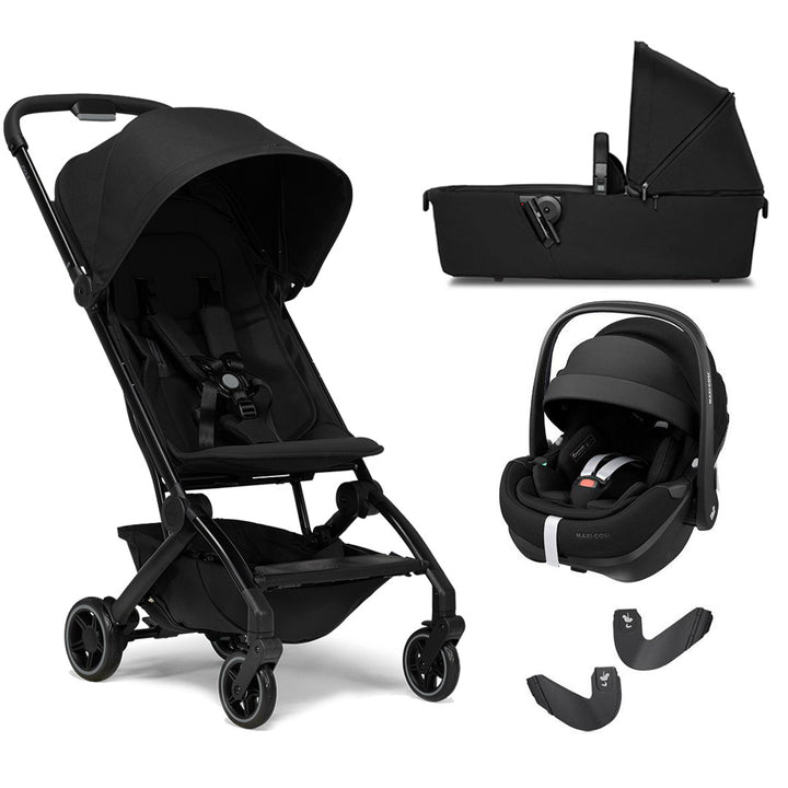 Joolz Aer+ Pushchair & Pebble 360/360 Pro Travel System - Space Black-Travel Systems-With Carrycot-Pebble 360 Pro Car Seat | Natural Baby Shower