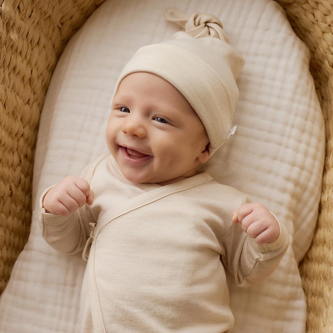 Merino Kids Merino Beanie - Natural-Hats-Natural-NB - 3m | Natural Baby Shower