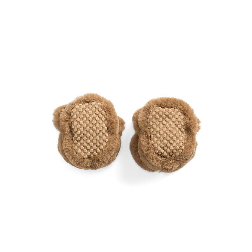 MORI Bear Faux Fur Booties - Brown-Booties-Brown-0-6m | Natural Baby Shower