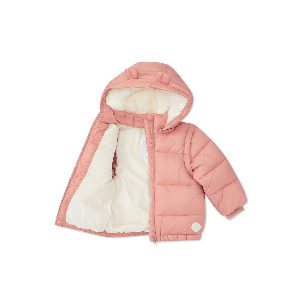 MORI Recycled Waterproof Padded 3-In-1 Coat - Blush-Coats-Blush-9-12m | Natural Baby Shower