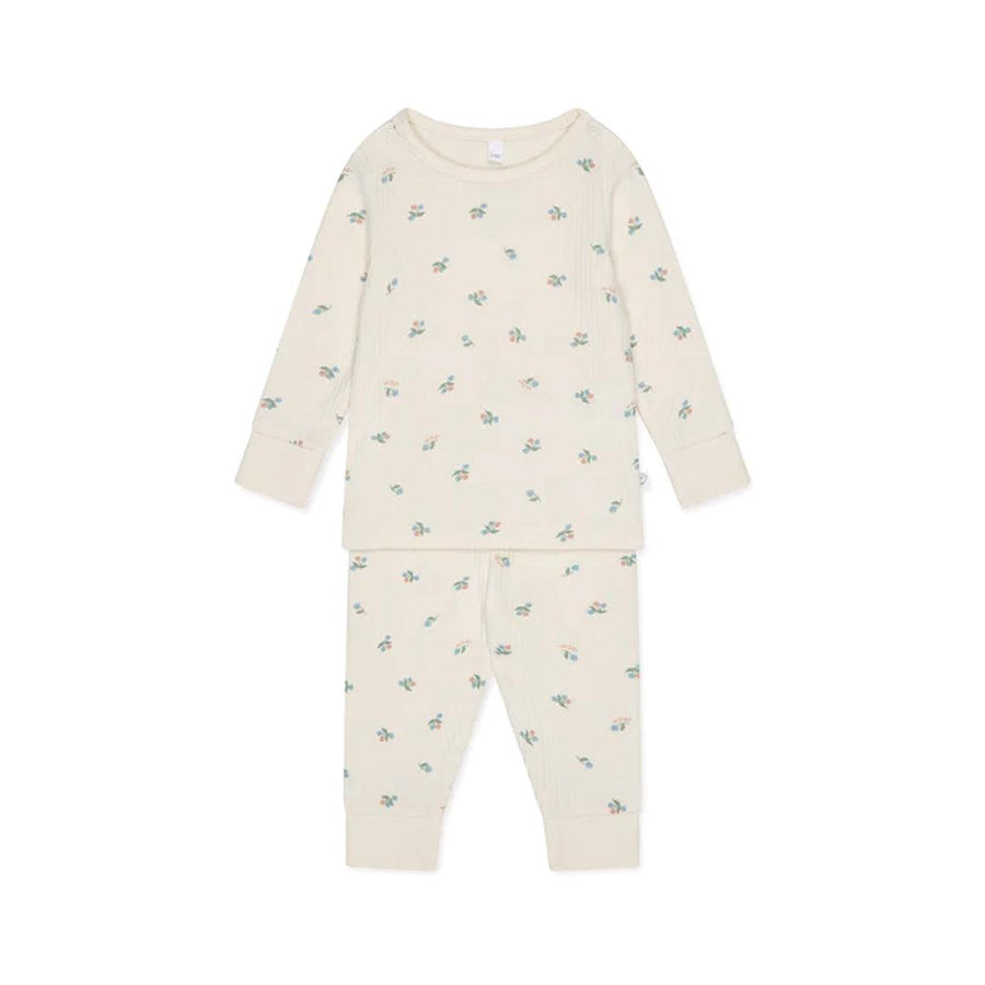 MORI Ribbed Floral Print Pyjamas - Floral Print-Pyjamas- | Natural Baby Shower