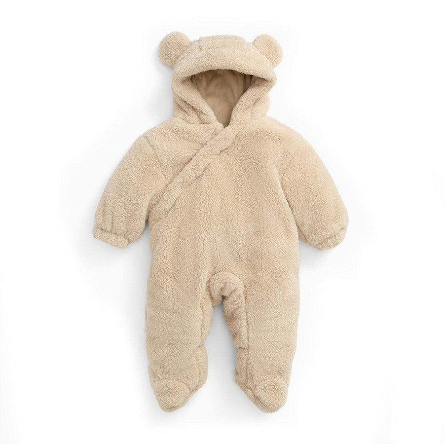 MORI Soft Borg Pramsuit - Taupe-Pramsuits-Taupe-0-3m | Natural Baby Shower