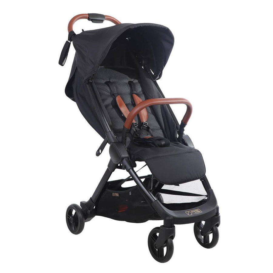 Mountain Buggy Nano Urban Pushchair - Black-Strollers-Black-No Footmuff + Accessory Pack | Natural Baby Shower