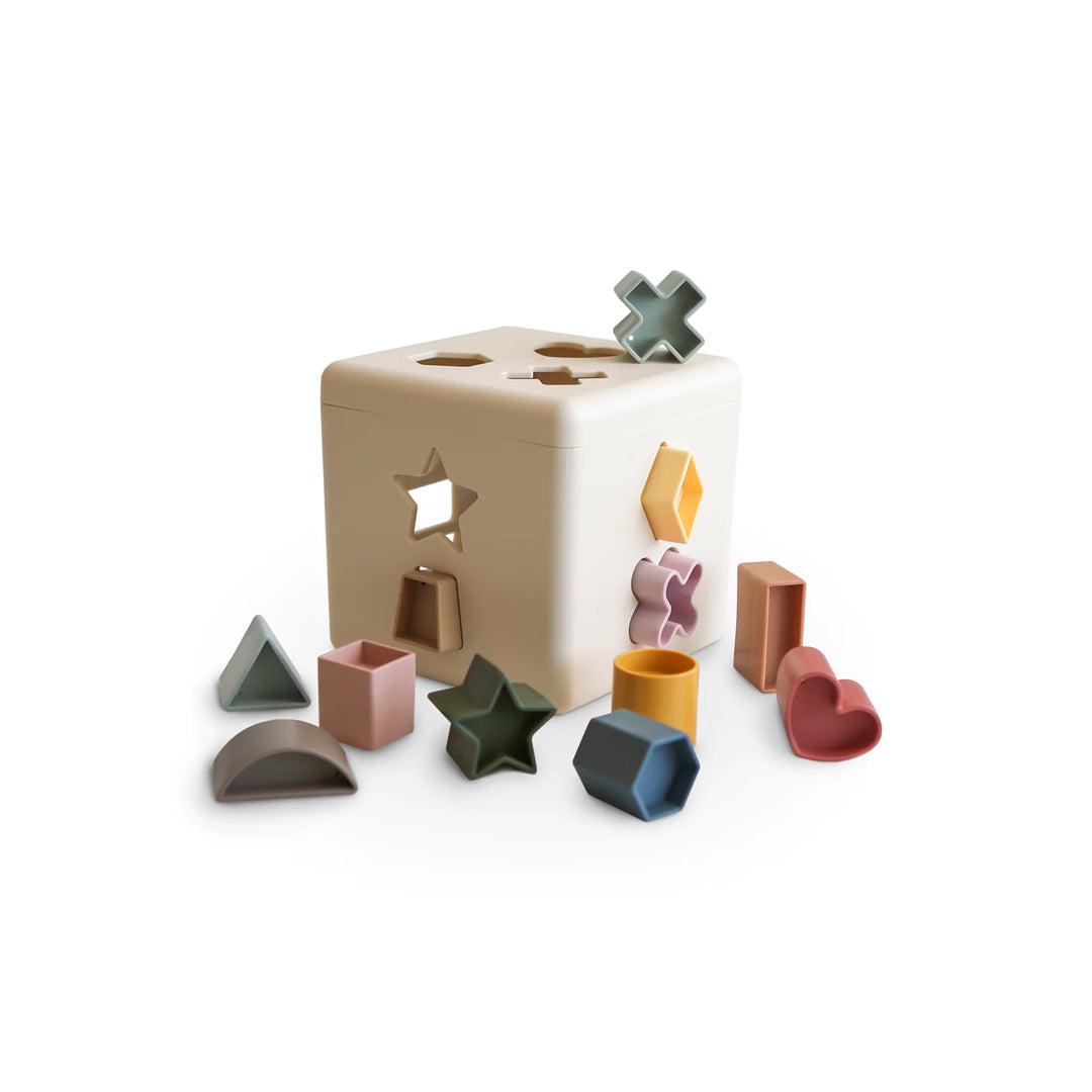 Mushie Shape Sorting Box Natural Baby Shower