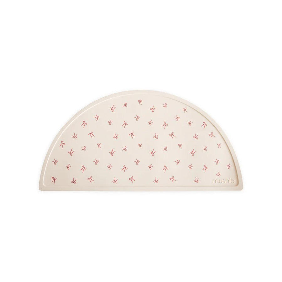 Mushie SIlicone Mat - Bows-Placemats-Bows-0m+ | Natural Baby Shower