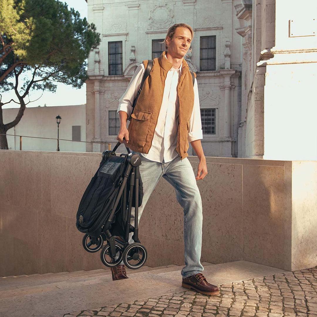 Nuna IXXA NEXT Stroller with ARRA Flex & Base Curv Travel System Bundle - Caviar-Travel Systems-Caviar-No Base | Natural Baby Shower