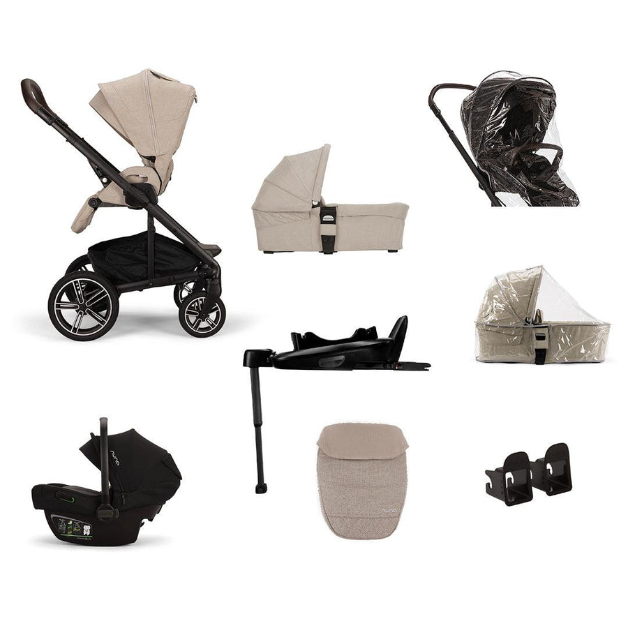 Nuna MIXX NEXT + PIPA NEXT Travel System - Biscotti-Travel Systems-PIPA NEXT-NEXT Rotating Base | Natural Baby Shower