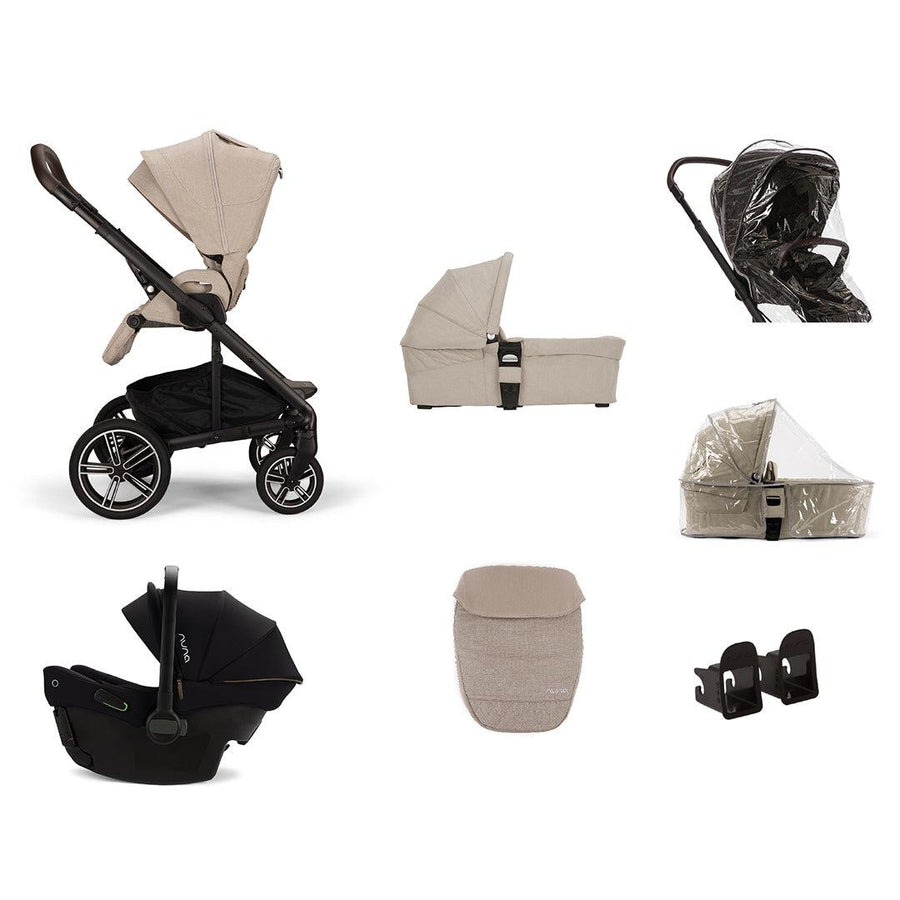 Nuna MIXX NEXT + PIPA URBN Travel System - Biscotti-Travel Systems-With Carrycot- | Natural Baby Shower
