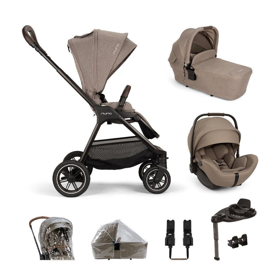 Nuna TRIV Next with ARRA Flex & Base Curv Travel System Bundle-Travel Systems-Cedar- | Natural Baby Shower