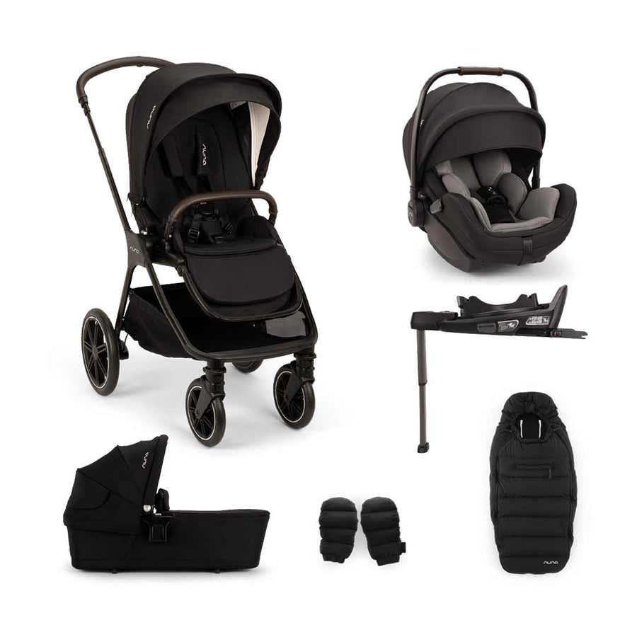 Nuna TRIV lx + ARRA Flex Travel System - Caviar-Travel Systems-Caviar- | Natural Baby Shower