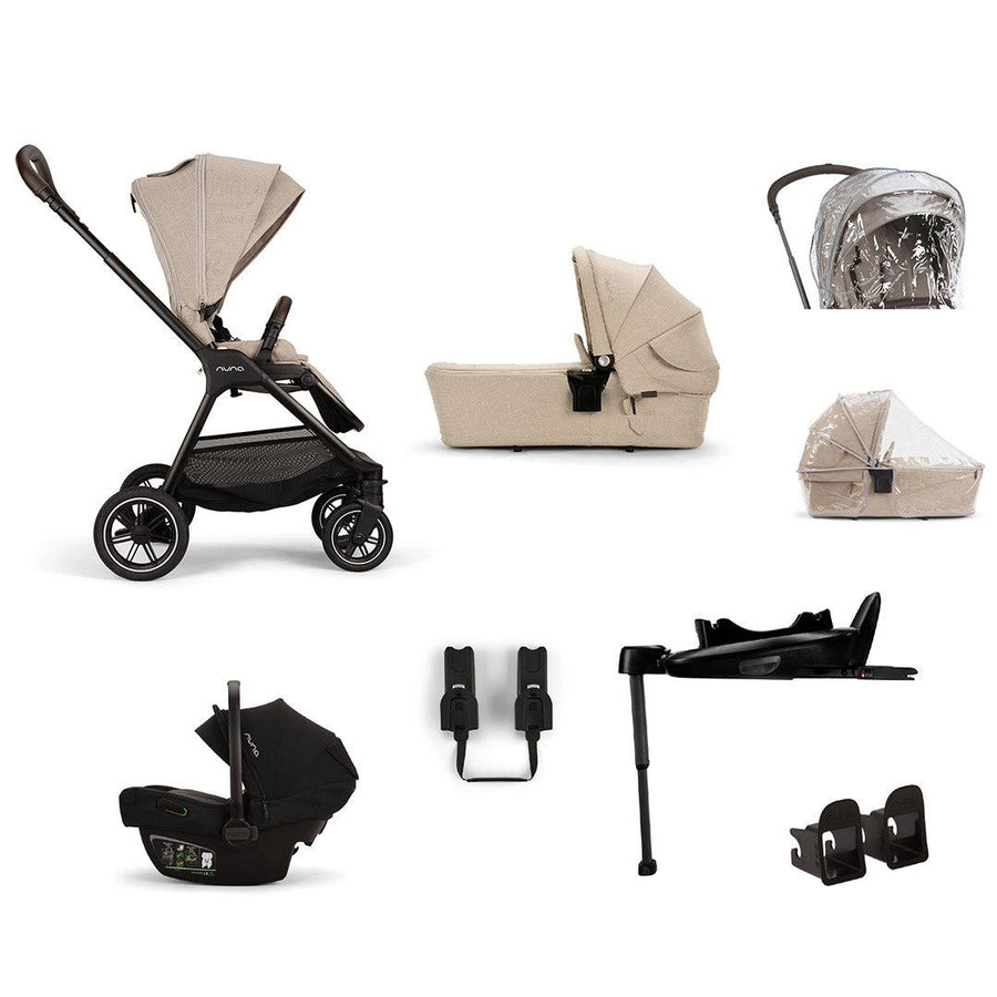 Nuna TRIV NEXT + PIPA NEXT Travel System - Biscotti-Travel Systems-With Carrycot-NEXT Rotating Base | Natural Baby Shower
