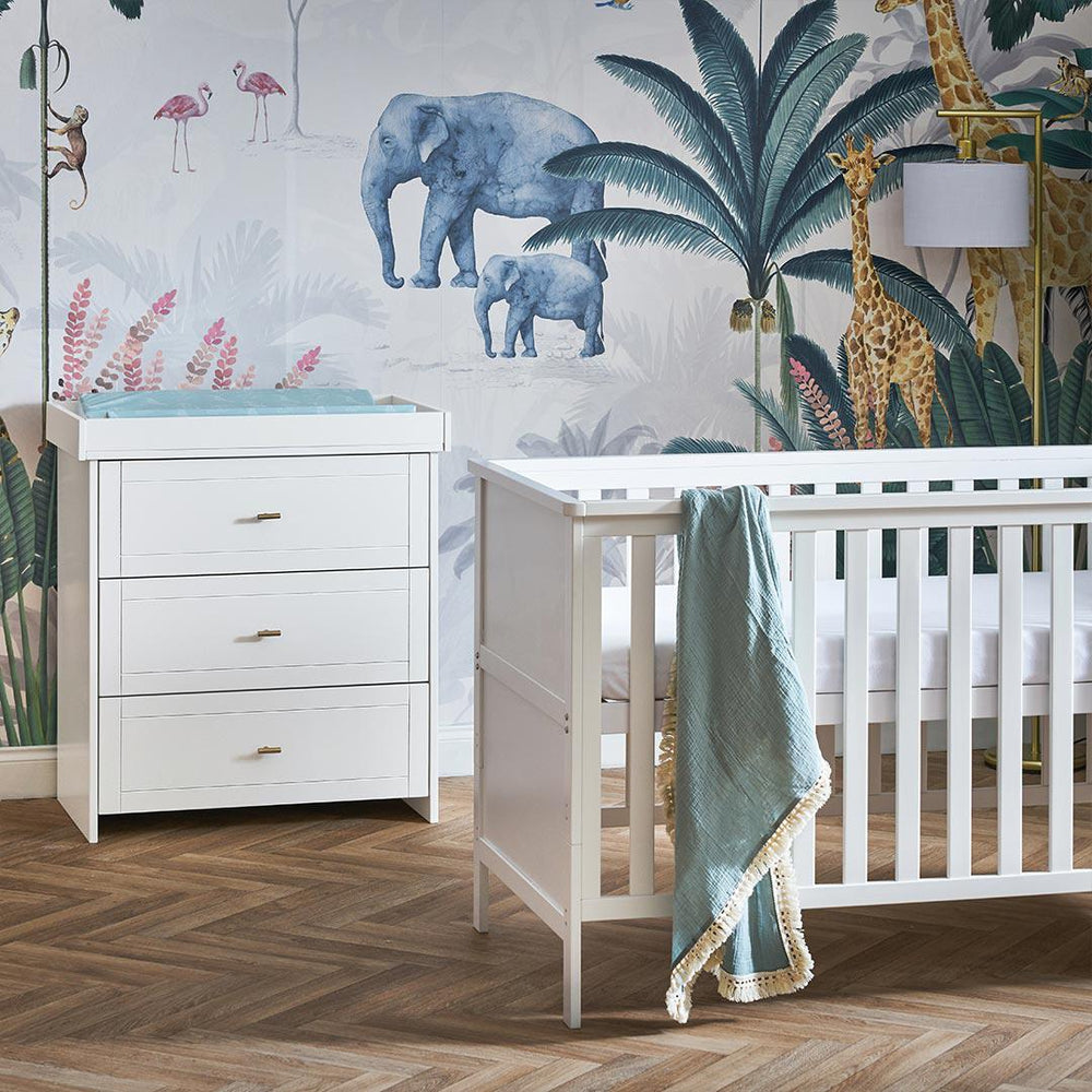 Obaby Evie 2 Piece Room Set - White-Nursery Sets-White-No Mattress | Natural Baby Shower