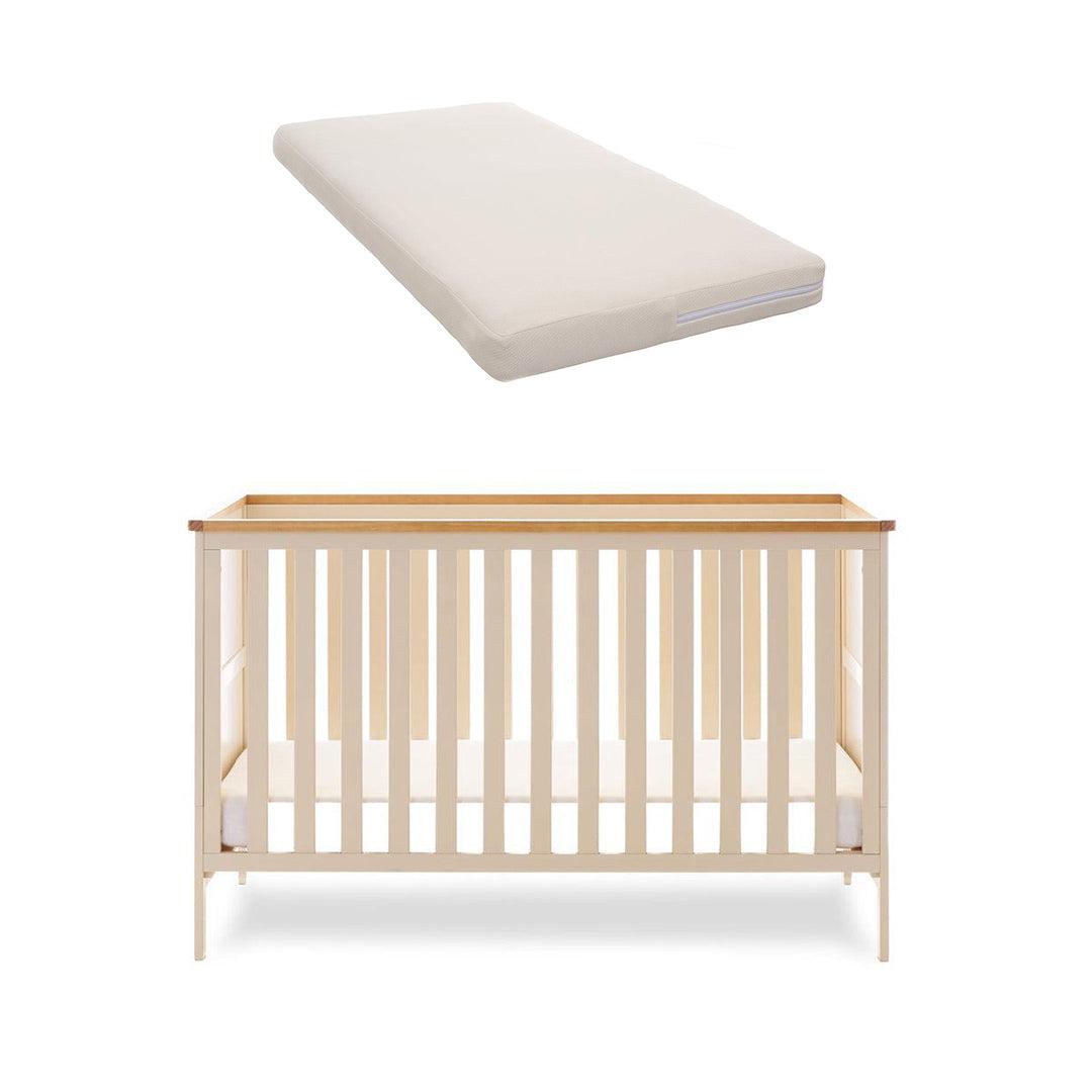 Obaby Evie Cot Bed - Cashmere-Cot Beds-Cashmere-Natural Coir/Wool Mattress | Natural Baby Shower
