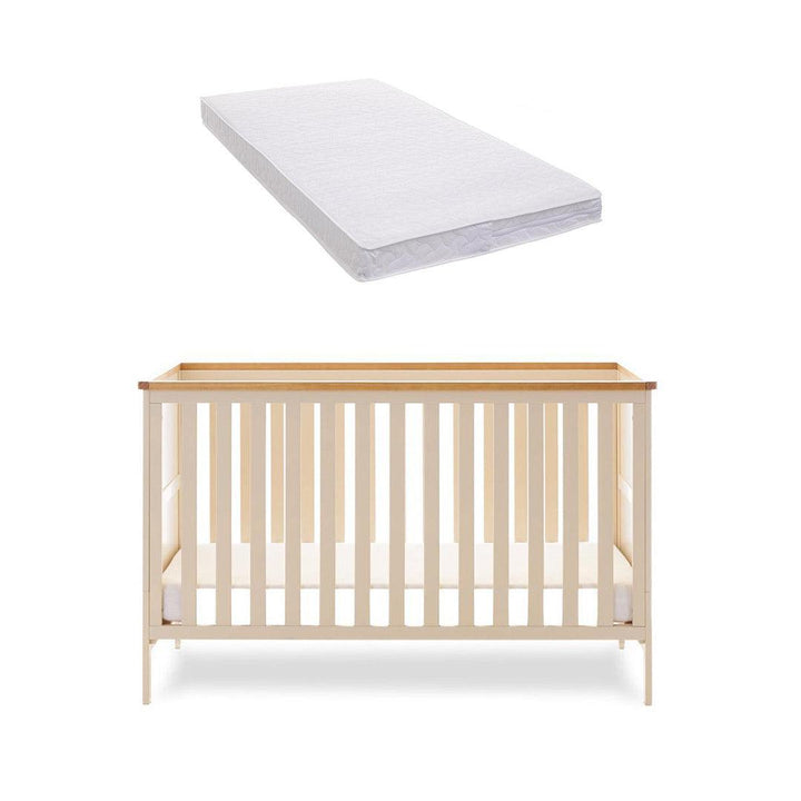 Obaby Evie Cot Bed - Cashmere-Cot Beds-Cashmere-Pocket Sprung Mattress | Natural Baby Shower