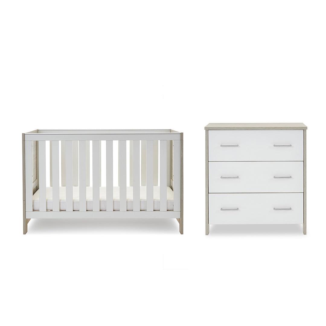 Obaby Nika Piece Room Set Grey Wash White Natural Baby Shower