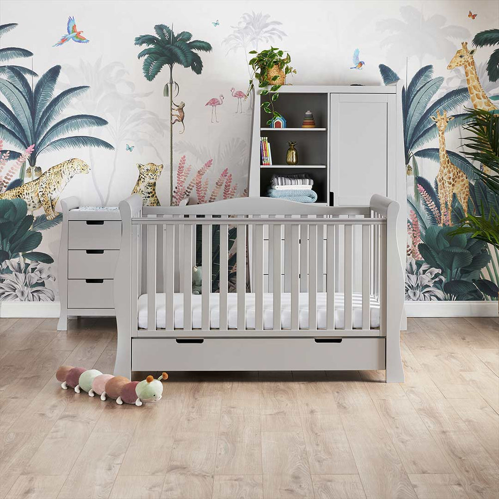 Obaby Stamford Luxe 3 Piece Room Set - Warm Grey-Nursery Sets- | Natural Baby Shower