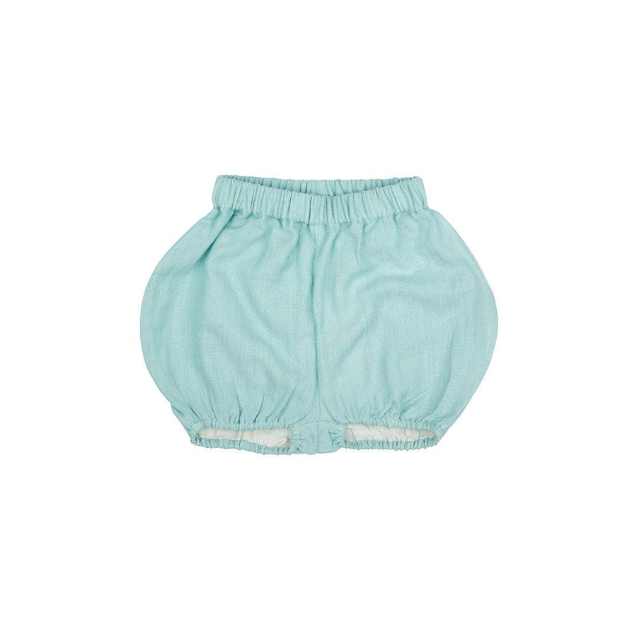 Pigeon Organics Plain Muslin Bloomers - Turquoise-Shorts-Turquoise-NB | Natural Baby Shower