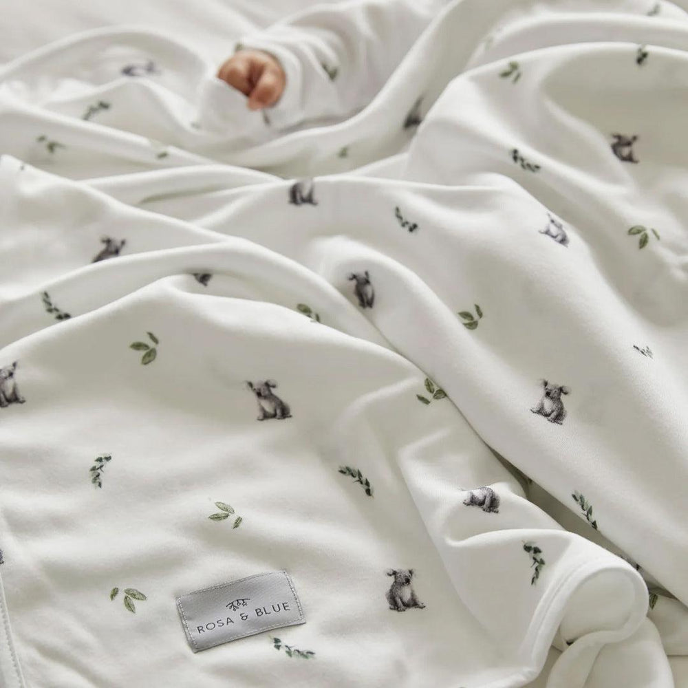 Rosa & Blue Baby Blanket - Koala-Blankets-Koala- | Natural Baby Shower