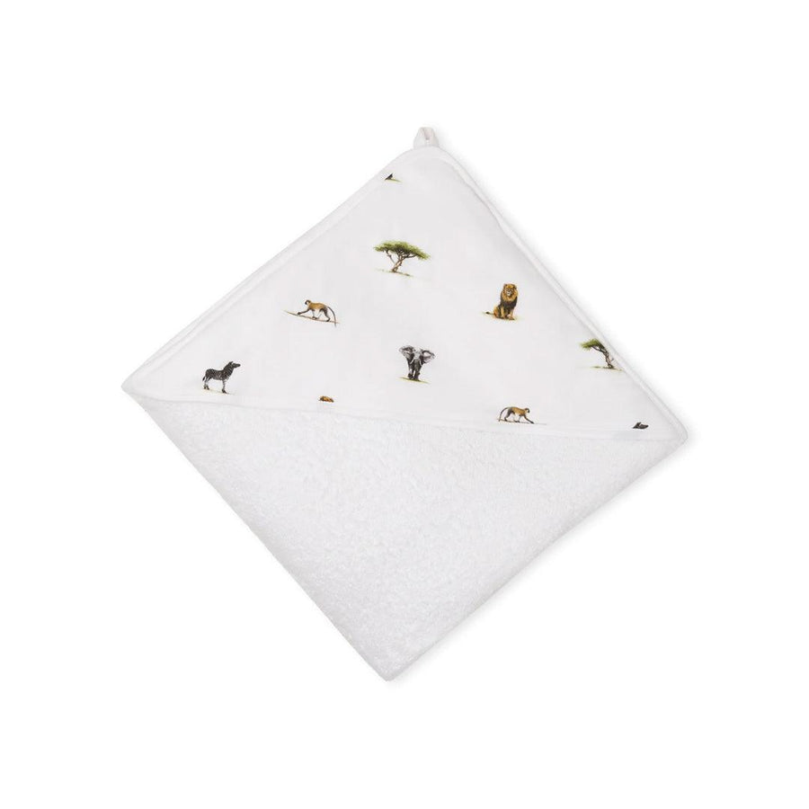 Rosa & Blue Hooded Towel - Safari-Bath Towels-Safari-100x100cm | Natural Baby Shower