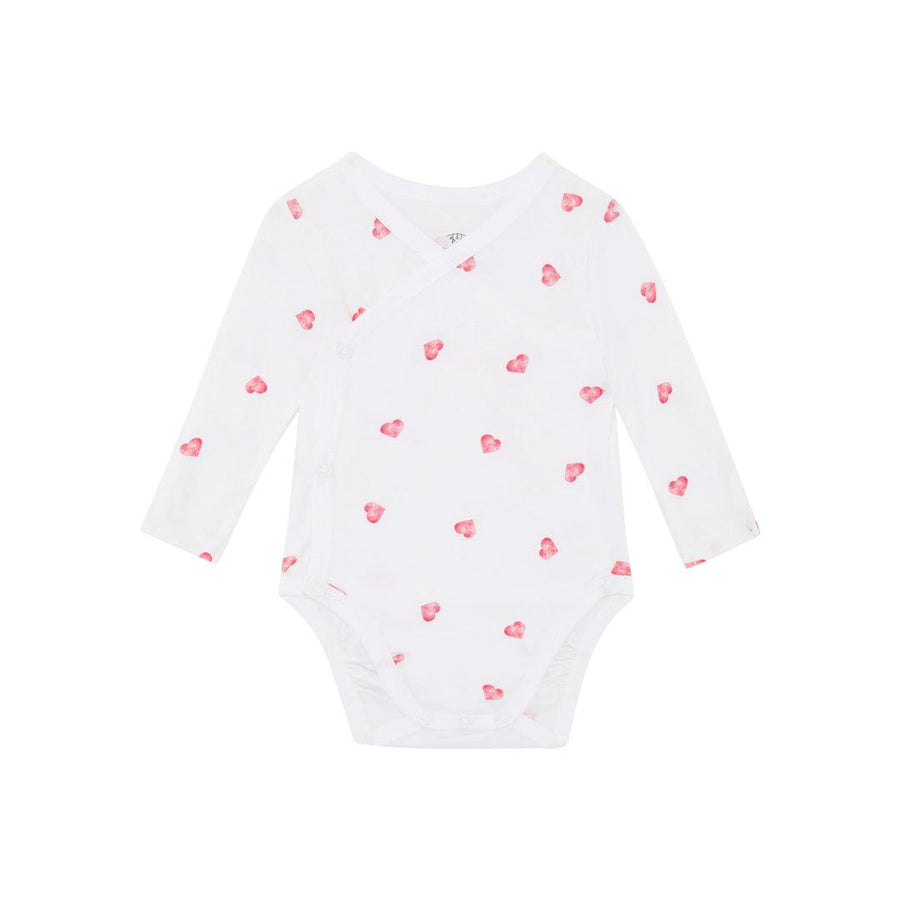 Rosa & Blue Long Bodysuit - Heart-Bodysuits- | Natural Baby Shower