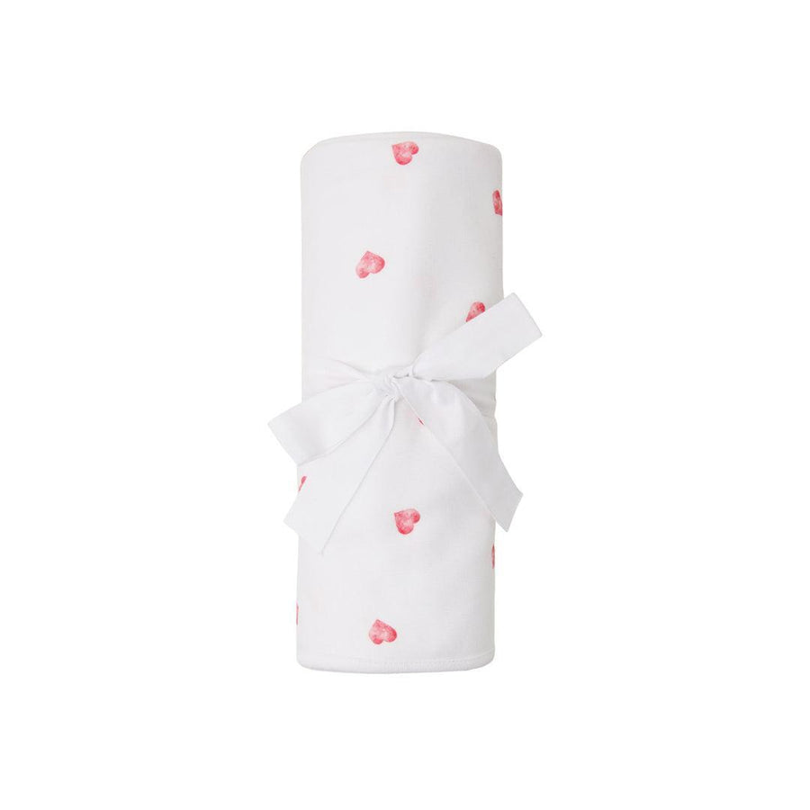 Rosa & Blue Muslin Swaddle - Pink Heart-Swaddling Wraps-Pink Heart-110x110cm | Natural Baby Shower