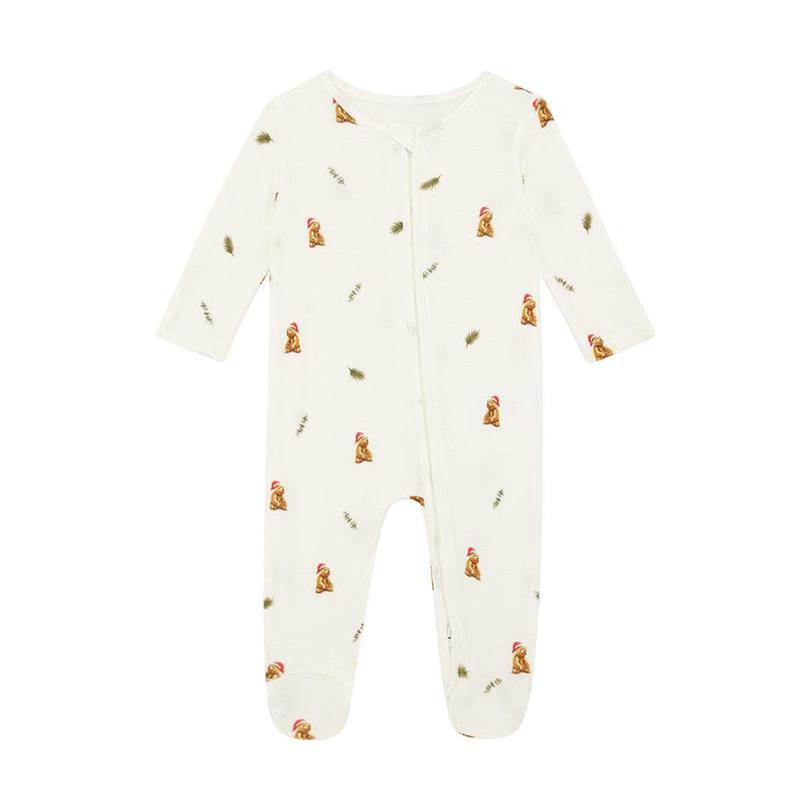 Rosa & Blue Sleepsuit - Christmas Bear-Sleepsuits- | Natural Baby Shower