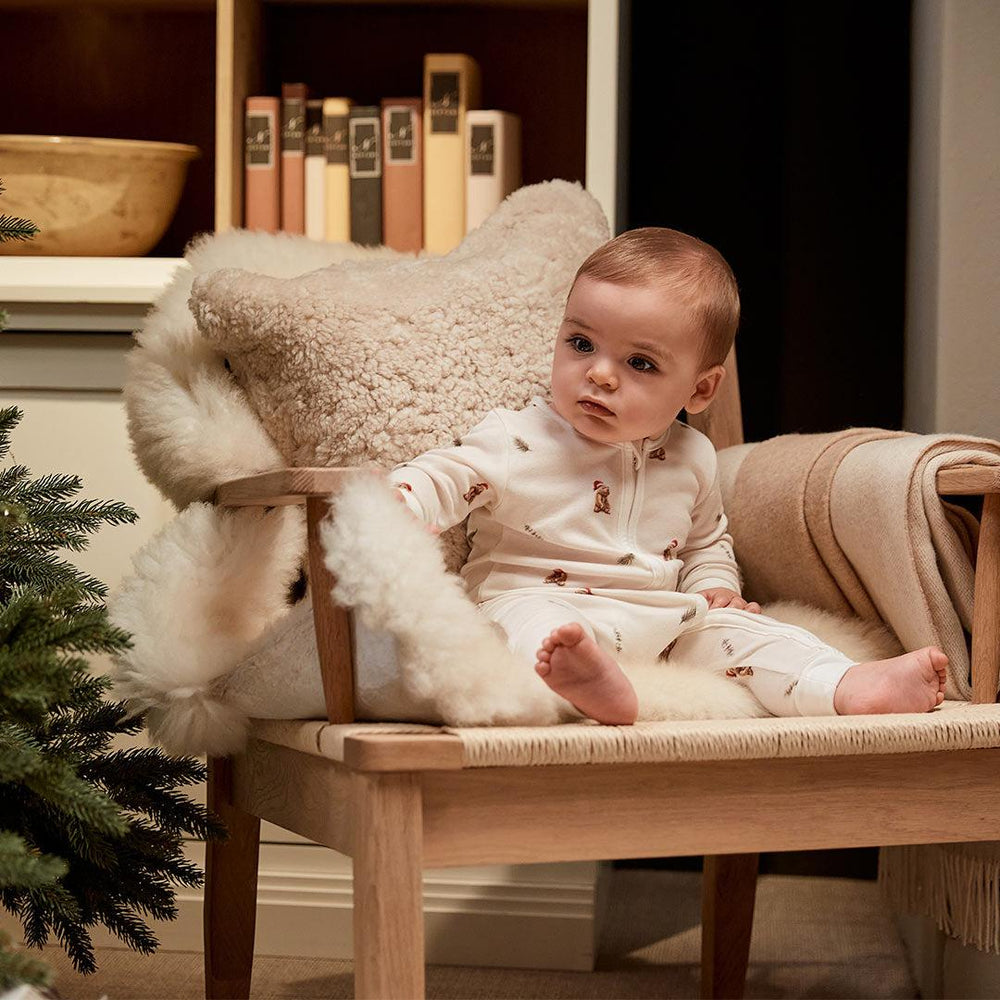 Rosa & Blue Sleepsuit - Christmas Bear-Sleepsuits- | Natural Baby Shower