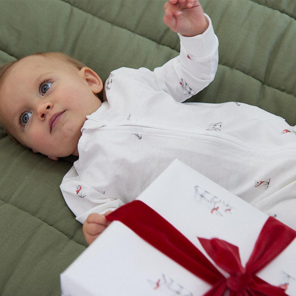 Rosa & Blue Sleepsuit - Polar Bear-Sleepsuits- | Natural Baby Shower