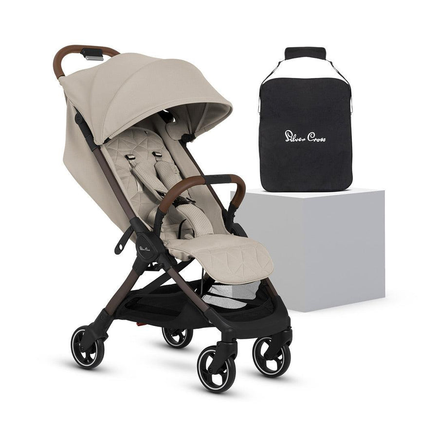 Silver Cross Clic 2 Compact Stroller - Latte-Strollers-Latte- | Natural Baby Shower