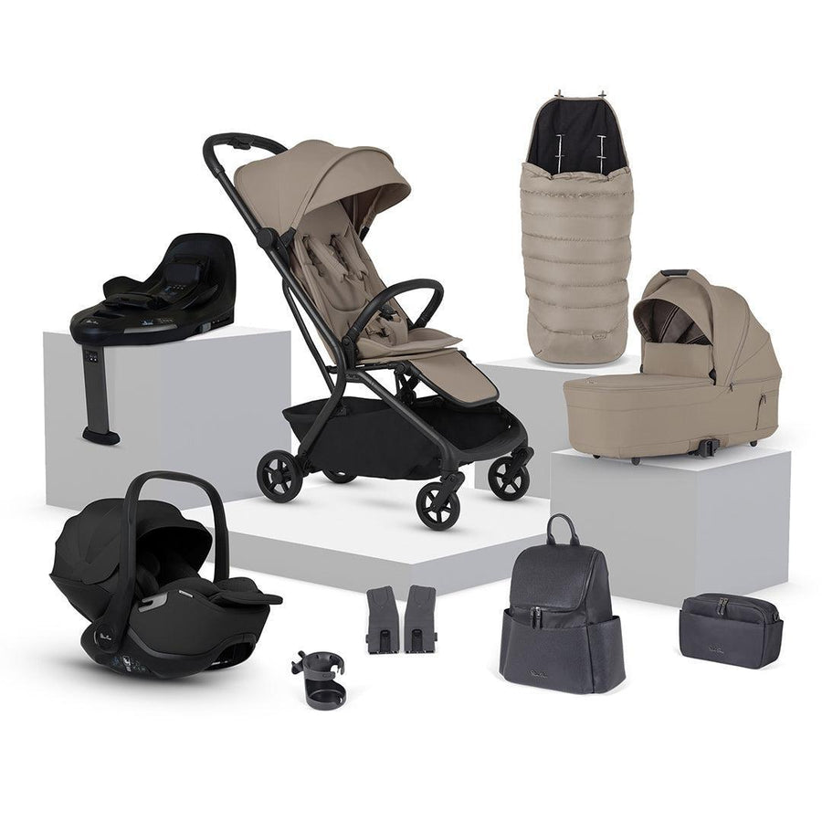Silver Cross Nia Gilde Travel System with Accessories-Travel Systems-Champagne- | Natural Baby Shower