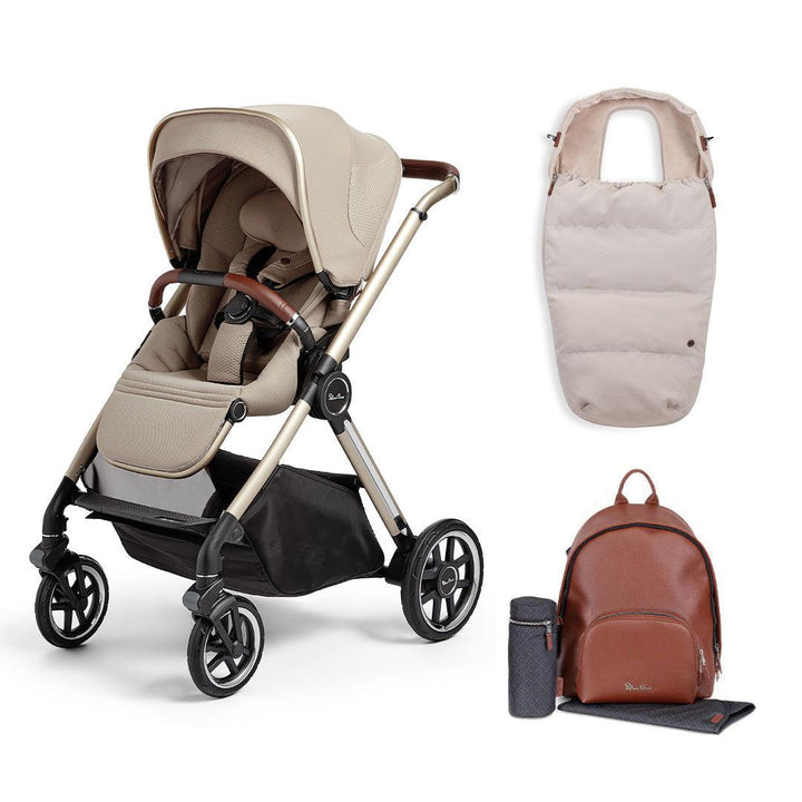Silver Cross Reef Pushchair - Stone-Strollers-Fashion Pack-No Carrycot | Natural Baby Shower