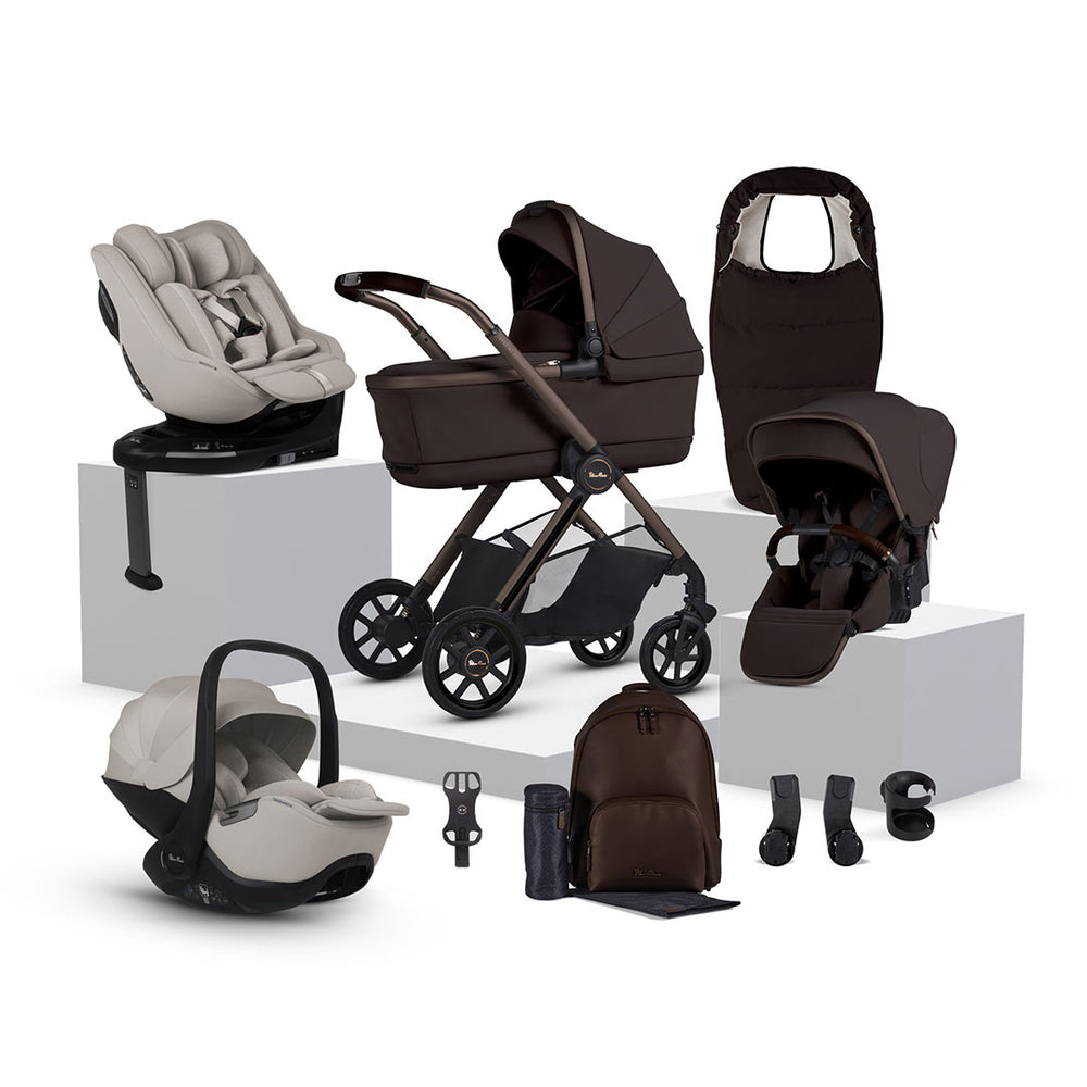 Silver Cross Reef 2 SPECIAL EDITION Ultimate Family 360 Bundle-Travel Systems-Ganache-Natural Taupe | Natural Baby Shower