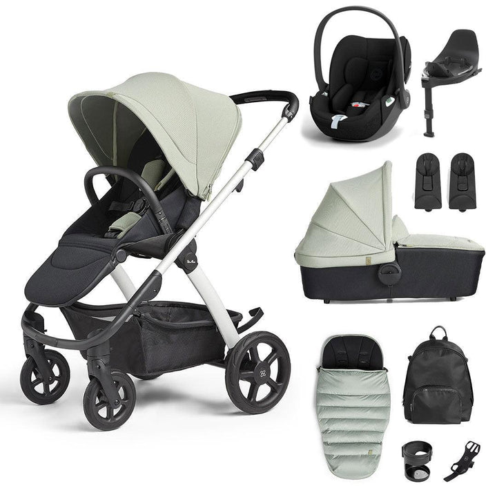 Silver Cross Tide 3-in-1 Pushchair + Cloud T Travel System - Sage-Travel Systems-Sage-With Accessory Box | Natural Baby Shower