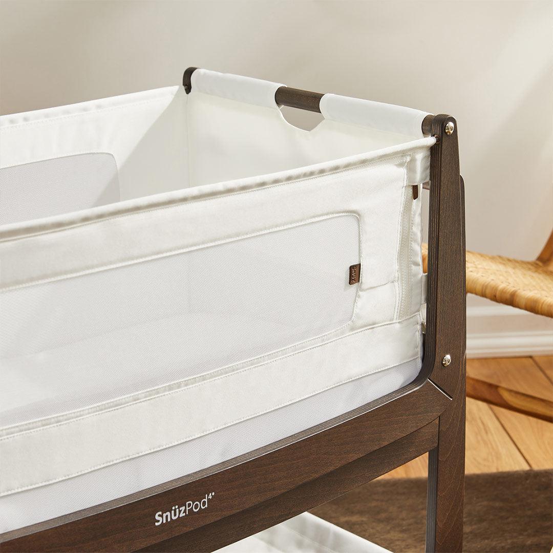Snuzpod 4 Bedside Crib - The Natural Edit - Ebony-Cribs-Ebony- | Natural Baby Shower