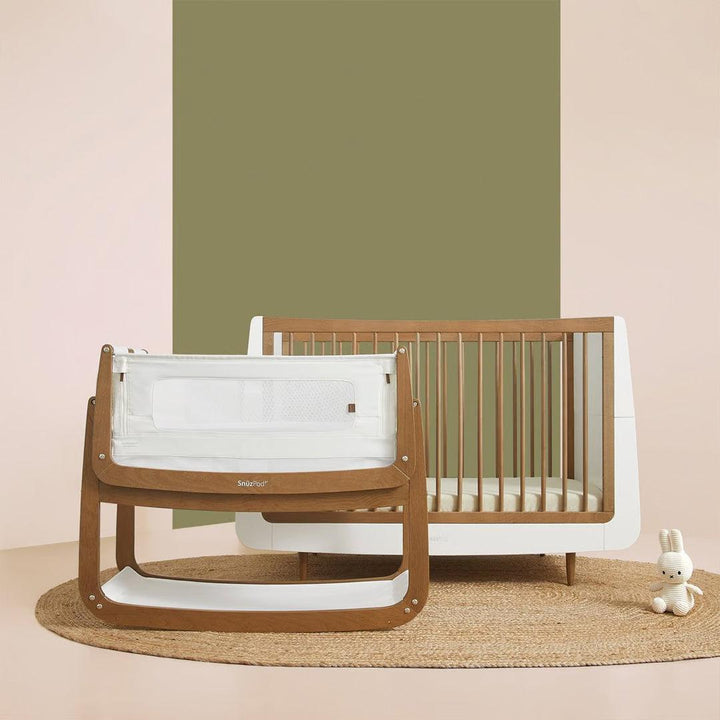 Snuzpod 4 Bedside Crib - The Natural Edit - Walnut-Cribs-Walnut- | Natural Baby Shower